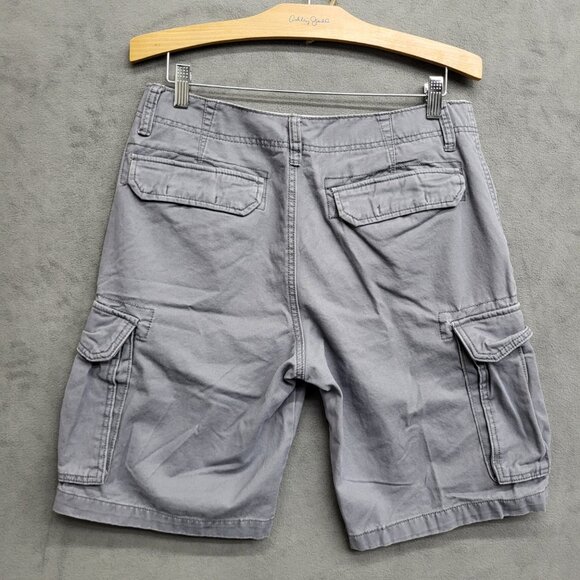 Old Navy‎ Mens Size 31 Gray Cargo Shorts Outdoors Hiking Preppy - Picture 2 of 6